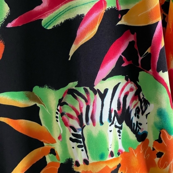 Vintage Erin London Safari Bomber Jacket | Zebra Jungle Print | Size M - Picture 8 of 12